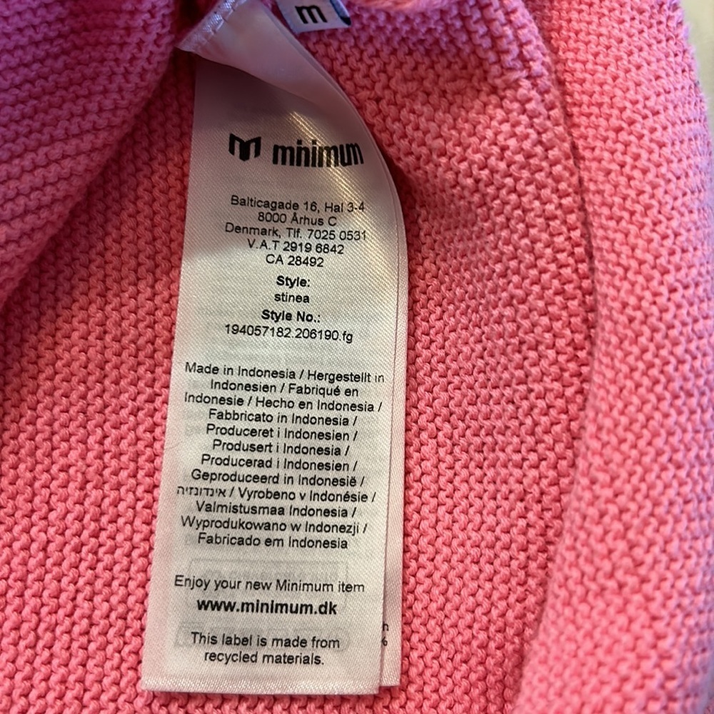 Pink V Neck Sweater M - Picture 5 of 6